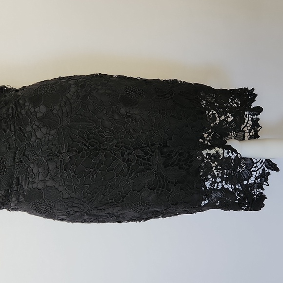 ASTR The Label Women's Size M Samantha Black Lace Sleeveless High Neck Dress - Picture 3 of 15